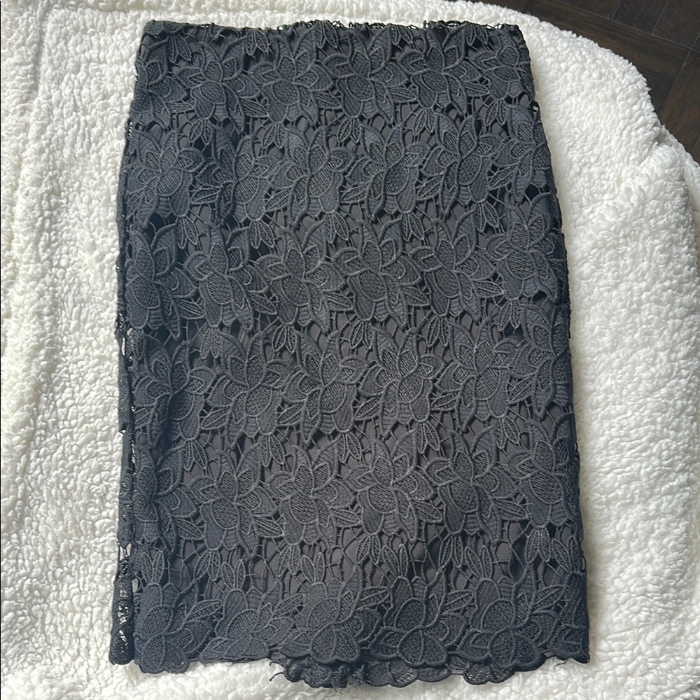 Catherine Malandrino Black Embellished Pencil Skirt